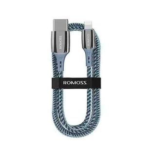 ROMOSS 20W Type-C to 8 Pin Braided Wear-Resistant Charging Data Cable, Length: 1.2m(Navy Blue)