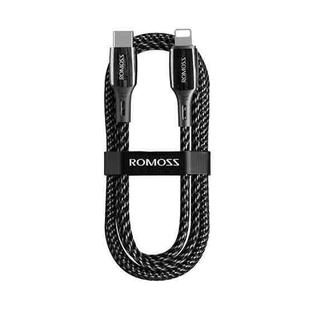 ROMOSS PD 20W Type-C to 8 Pin Braided Wear-Resistant Charging Data Cable, Length: 1.8m(Black)