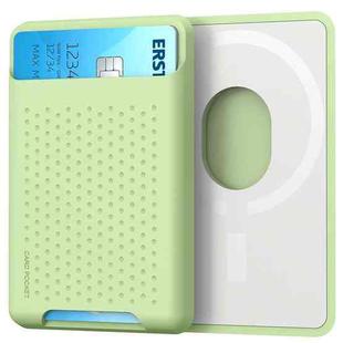 For IPhone 12 / 13 / 14 Series AhaStyle PT133 Mobile Phone Magnetic Silicone Card Case(Green Matte)