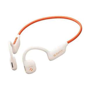 Havit Freego 1 Air Conduction Ear Hanging Surround Sound Wireless Bluetooth Earphones with LED Light(Sunlight Orange)