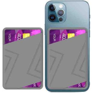 For IPhone 12 / 13 / 14 Series AhaStyle PT133-C Silicone Magnetic Card Case(Gray)