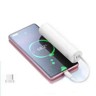 ROMOSS PSC05 5000 MAh Mini Power Bank Fresh Cute Mobile Power Supply With USB-C/Type-C Cable White