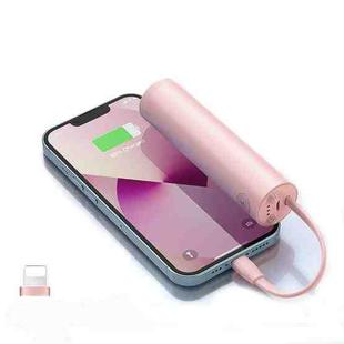 ROMOSS PSC05 5000 MAh Mini Power Bank Fresh Cute Mobile Power Supply With 8 Pin Cable Pink