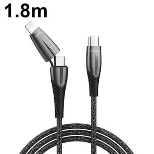 ROMOSS CB40B PD Fast Charging Cable Type-C / USB-C To Type-C/ USB-C / 8 Pin Data Cable, Size: 1.8m(Black)