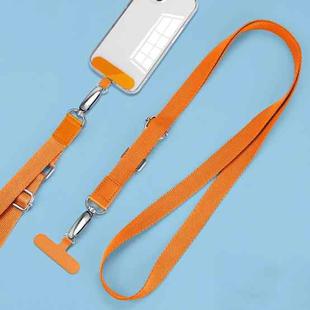 Mobile Phone Messenger Lanyard Adjustable Wide Hanging Neck Sling(Orange)