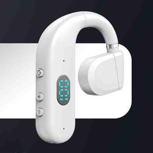 T50 Bluetooth 5.3 Wireless Headphone Single Ear Digital Display Stereo Earbuds Color Boxed(White)
