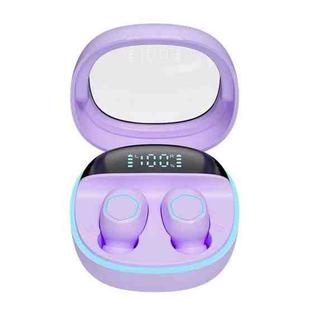 Transparent Bluetooth Earphones Wireless In-Ear HIFI Music TWS Gaming Sports Headset(Purple)