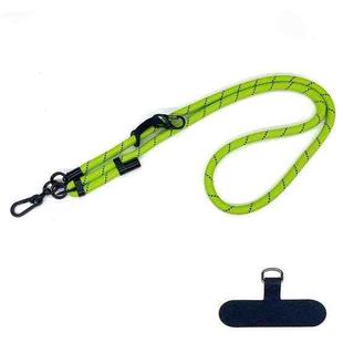 10mm Thick Rope Mobile Phone Anti-Lost Adjustable Lanyard Spacer(Green Blue Fine Lines)