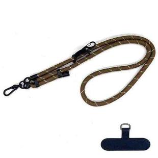 10mm Thick Rope Mobile Phone Anti-Lost Adjustable Lanyard Spacer(Coffee Beige)