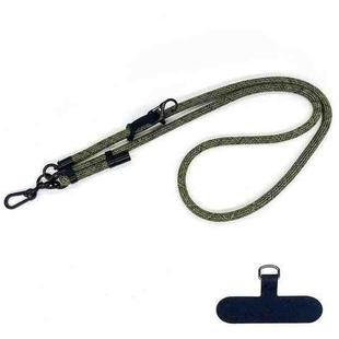 10mm Thick Rope Mobile Phone Anti-Lost Adjustable Lanyard Spacer(Camouflage Black Green)
