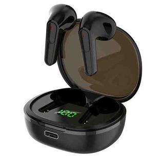 Intelligent Noise Canceling Transparent Bluetooth Headset Wireless Digital Gaming TWS Earphones(Black)