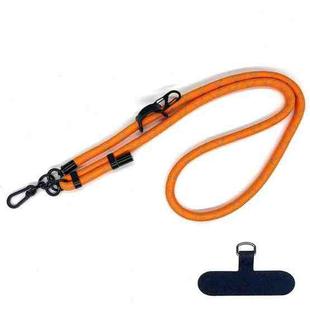 10mm Thick Rope Mobile Phone Anti-Lost Adjustable Lanyard Spacer(Orange Gray Fine Lines)