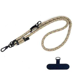 10mm Thick Rope Mobile Phone Anti-Lost Adjustable Lanyard Spacer(Khaki Gray Pattern)