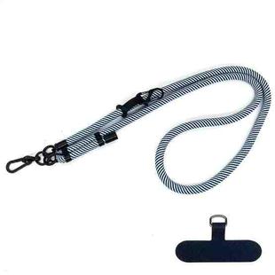 10mm Thick Rope Mobile Phone Anti-Lost Adjustable Lanyard Spacer(Blue White Twill)