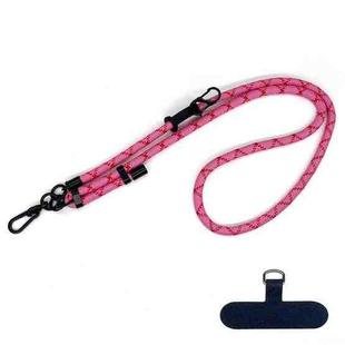 10mm Thick Rope Mobile Phone Anti-Lost Adjustable Lanyard Spacer(Rose Red Twill)
