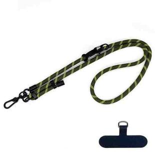10mm Thick Rope Mobile Phone Anti-Lost Adjustable Lanyard Spacer(Green Fluorescent Twill)