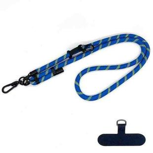 10mm Thick Rope Mobile Phone Anti-Lost Adjustable Lanyard Spacer(Blue Green Twill)