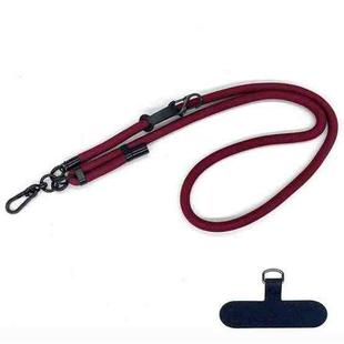 10mm Thick Rope Mobile Phone Anti-Lost Adjustable Lanyard Spacer(Wine Red)