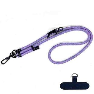 10mm Thick Rope Mobile Phone Anti-Lost Adjustable Lanyard Spacer(Purple Rainbow)