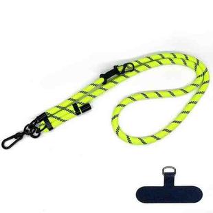 10mm Thick Rope Mobile Phone Anti-Lost Adjustable Lanyard Spacer(Fluorescent Green Black)