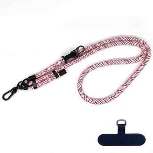 10mm Thick Rope Mobile Phone Anti-Lost Adjustable Lanyard Spacer(Dark Pink Plaid)