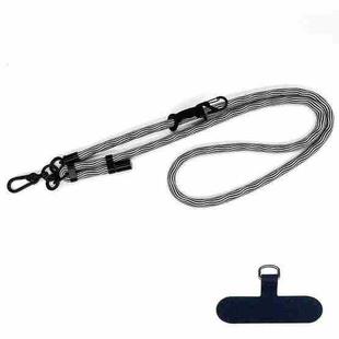 10mm Thick Rope Mobile Phone Anti-Lost Adjustable Lanyard Spacer(Tide Pattern Black White)