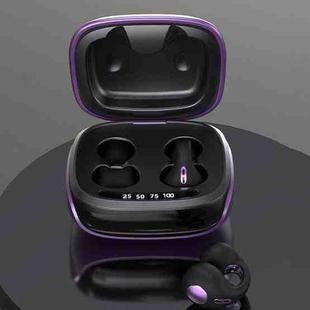 JX80 TWS Wireless Bone Conduction Clip-On Ear Noise Reduction Bluetooth Headset(Purple)