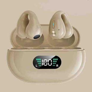 Q80 TWS Bluetooth 5.3 Wireless Earclip Bone Conduction Noise Reduction Bluetooth Headphone(Khaki)