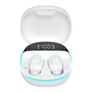 M13 LED Digital Display Wireless In-Ear Noise Reduction Bluetooth Headset Sport Headphones(White)