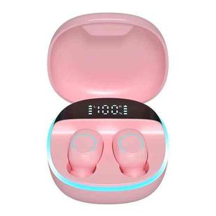 M13 LED Digital Display Wireless In-Ear Noise Reduction Bluetooth Headset Sport Headphones(Pink)