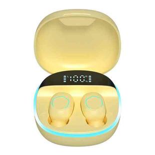 M13 LED Digital Display Wireless In-Ear Noise Reduction Bluetooth Headset Sport Headphones(Lemon Yellow)