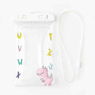 Mobile Phone Waterproof Bag Touch Screen Swimming and Diving Case(Cute Dinosaur)