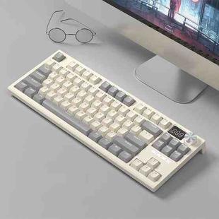 LANGTU LT84 Mechanical Luminous Keyboard, Style: Wireless Tri-mode Monochrome Gold Shaft (Dawn)