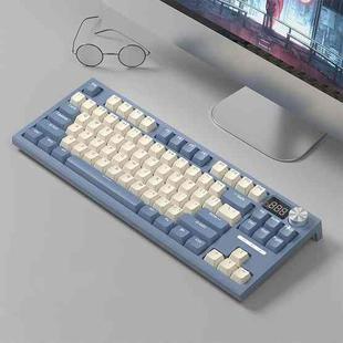 LANGTU LT84 Mechanical Luminous Keyboard, Style: Wireless Tri-mode Monochrome Gold Shaft (Nightfall)