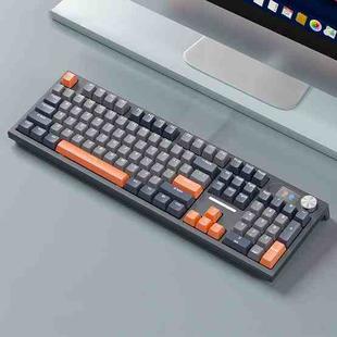 LANGTU LT104 Mechanical Keyboard Backlight Display Flexible DIY Keyboard, Style: Wireless Tri-mode RGB (Deep Gray)