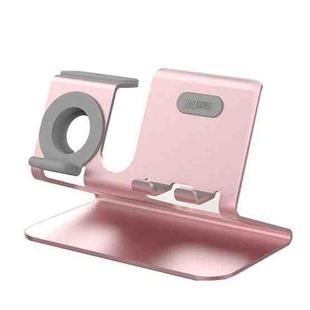 For IPhone / AirPods / Apple Watch Series AhaStyle 3 In 1 Aluminum Alloy Stand(Rose Gold)