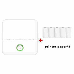 X6 200DPI Student Homework Printer Bluetooth Inkless Pocket Printer White Printing Paper x5