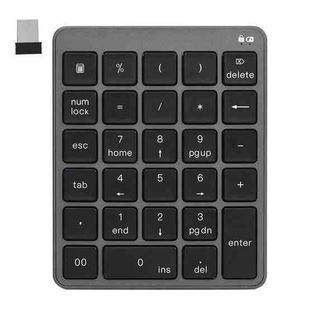 KN-980 28 Keys Portable Wireless Digital Quiet Keypad Computer External Digital Password Keypad(Gray)