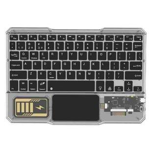 KB-333 RGB Backlit Wireless Bluetooth Keyboard Cell Phone Tablet Laptop Compatible Keypad(Black)