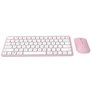 B087 2.4G Portable 78 Keys Dual Mode Wireless Bluetooth Keyboard And Mouse, Style: Keyboard Mouse Set Pink