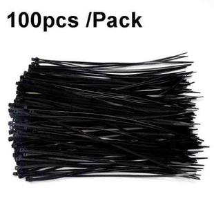 100pcs /Pack 8x400mm National Standard 7.6mm Wide Self-Locking Nylon Cable Ties Plastic Bundle Cable Ties(Black)