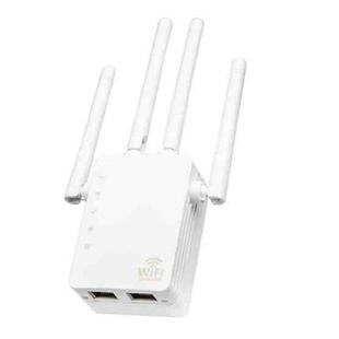 5G/2.4G 1200Mbps WiFi Range Extender WiFi Repeater With 2 Ethernet Ports EU Plug White 