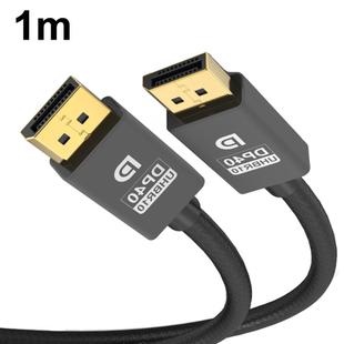 1m DP Cable 8K Computer Monitor Connection Cable 30AWG OD6.3MM With Nylon Mesh(Black Version 2.1)
