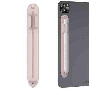 AhaStyle PT112 For Apple Pencil 1 / 2 Handwritten Pen Silicone Storage Groove Magnetic Silicone Pen Holder(Pink)
