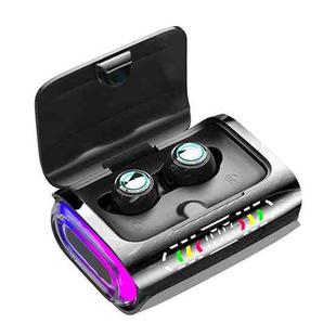 Color Screen Digital Display Bluetooth Earphones In-Ear Wireless Gaming Earphones(Black)