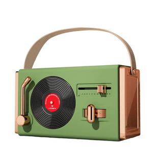 C220 Multifunctional Vinyl Record Player Speaker Portable Handheld Mini Retro Audio, Color: Forest Green