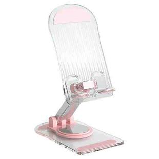 KF-Z12 Acrylic Foldable Desktop Phone Holder Colorful Lazy Tablet Stand, Color: Pink