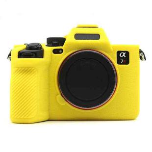 For Sony A7RV Mirrorless Camera Matte Protective Silicone Case, Color: Yellow