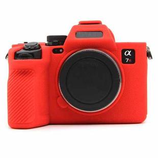 For Sony A7RV Mirrorless Camera Matte Protective Silicone Case, Color: Red