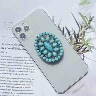 Retro Turquoise Expanding Phone Stand Grip Finger Ring Support, Style: Style 3